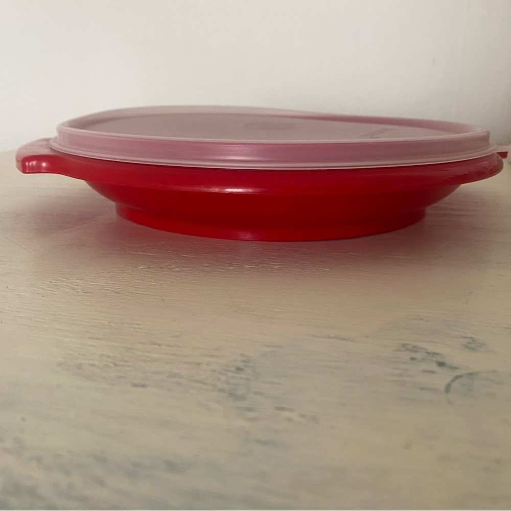 Tupperware vintage Red Food Storage Container with Lid